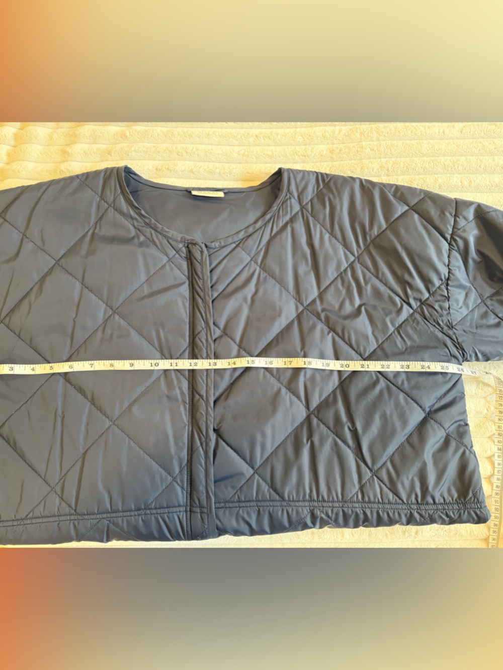 Masai Copenhagen Diamond-Quilted Longline Puffer Jacket in Navy - Picture 8 of 10